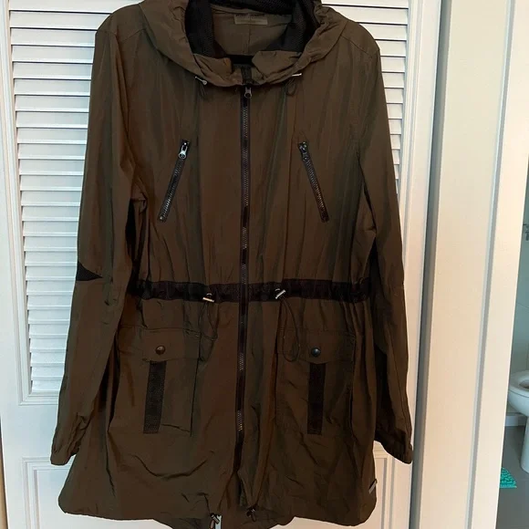 Betsey Johnson Jackets Coats Betsey Johnson Moss Meshpanel Anorak Jacket Poshmark